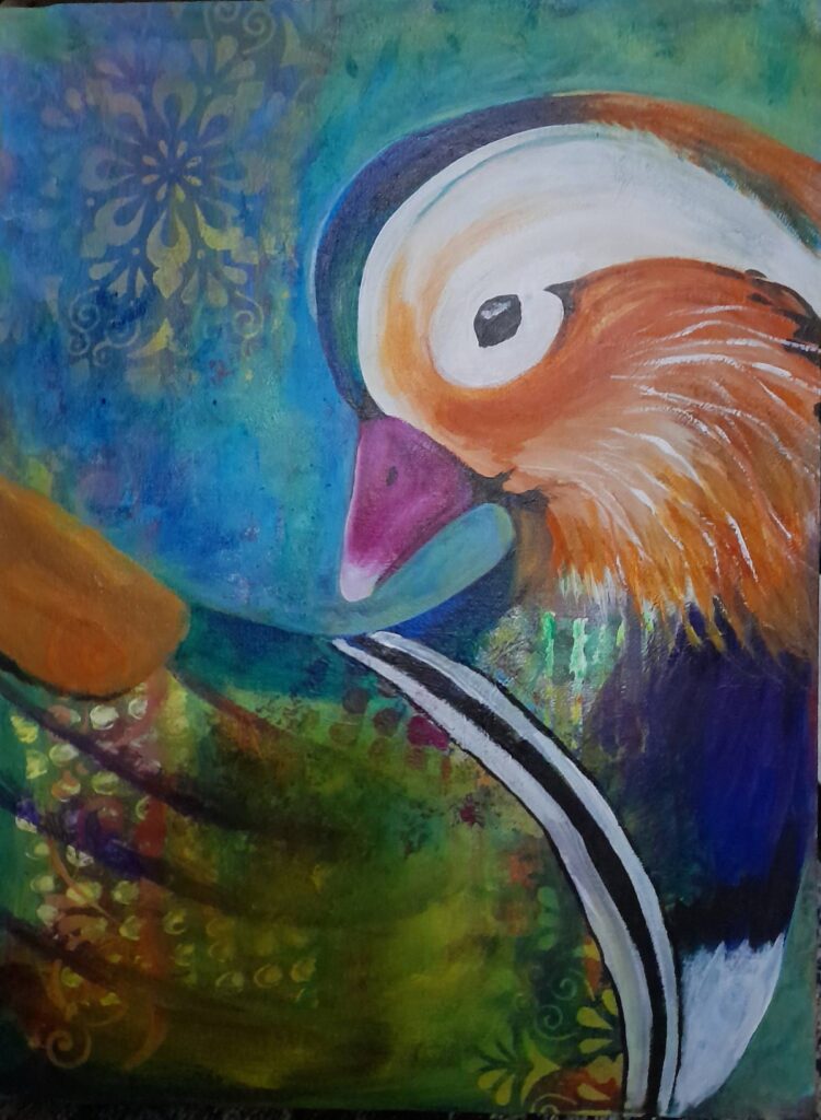 d arne greenway lucky duck intuitive acrylic painting resized