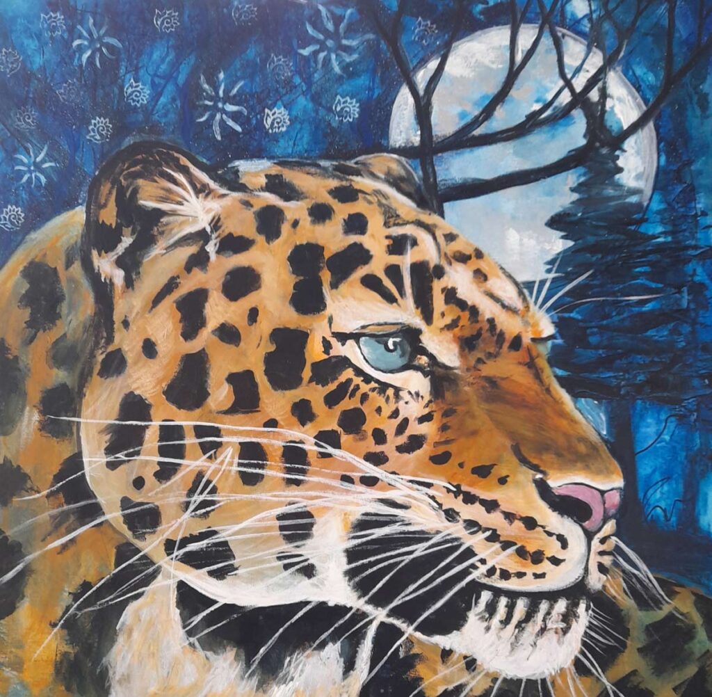 darne greenway jaguar spirit acrylic painting resized